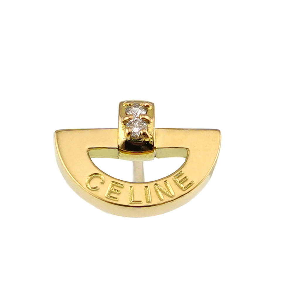 CELINE 18k Gold Diamond Earrings
